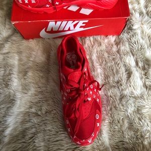 Supreme x LV x Nike air huaraches x all red